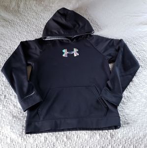 Black Under Armour Hooded Sweatshirt- Youth Large